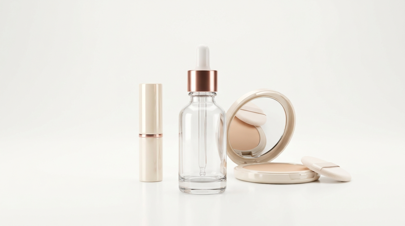 fotografie cosmetice pe fundal alb - Luceo